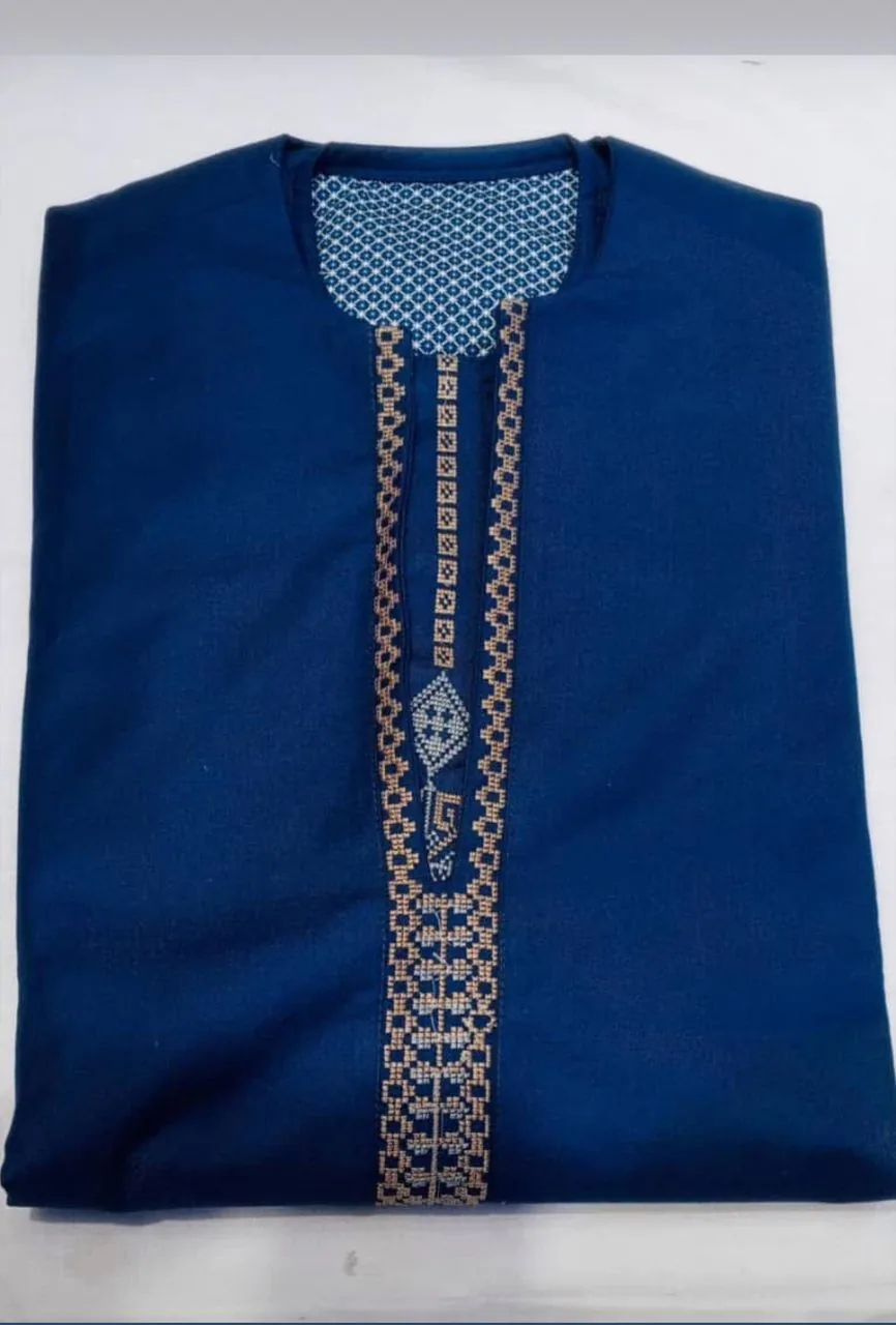 Ensemble Caftan Homme Bleue 3pcs